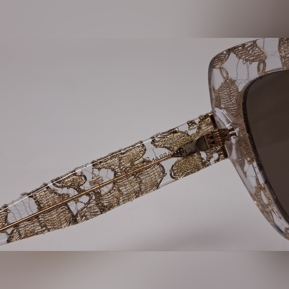 Dolce & Gabanna Women's Sunglasses Butterfly DG4319 31535A Gold Lace 51-22-140 - Picture 4 of 16